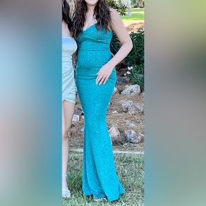 Green Teal Windsor Formal Gown